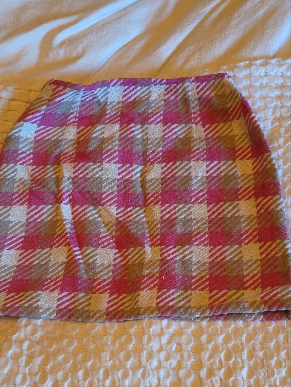 SHEIN Pink and White Plaid Mini Skirt - Picture 4 of 4